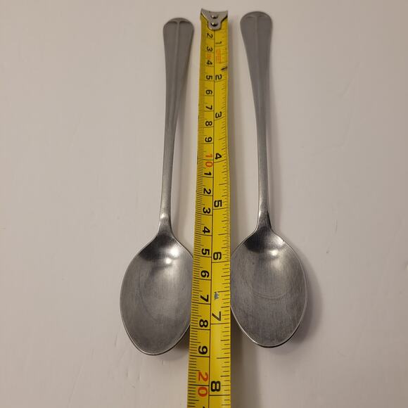 Present 1776 Stainless Center Ridge Satin Iced Tea Spoon Set Of 2 Korea - Picture 8 of 8